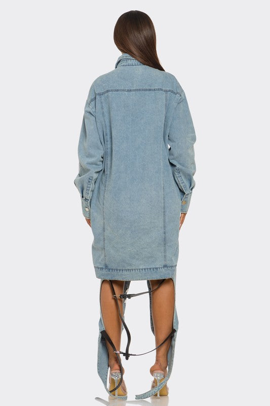 The Trinity Denim Transformer See size chart under “more details”