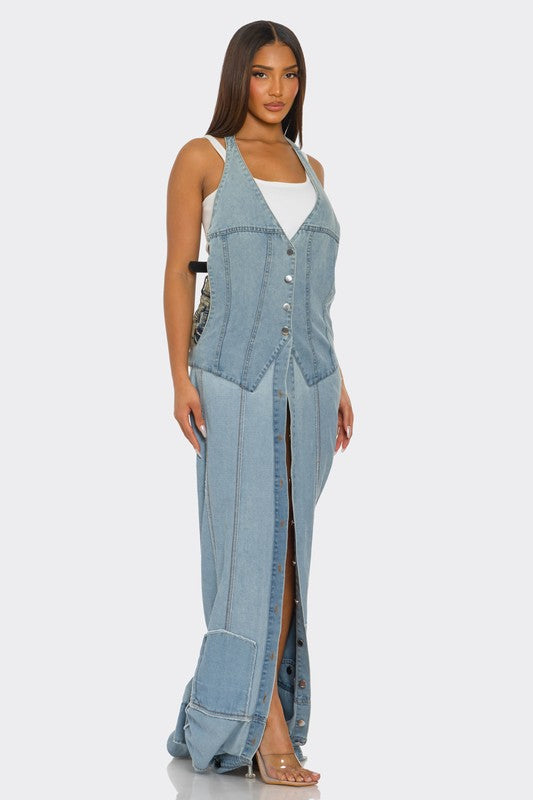 The Trinity Denim Transformer See size chart under “more details”