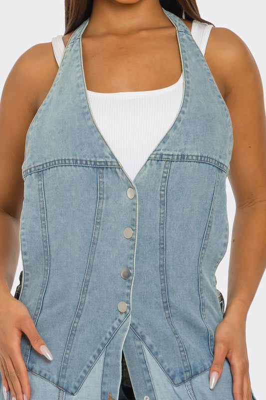 The Trinity Denim Transformer See size chart under “more details”