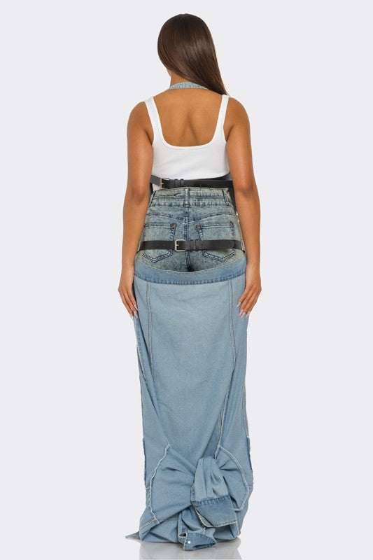 The Trinity Denim Transformer See size chart under “more details”
