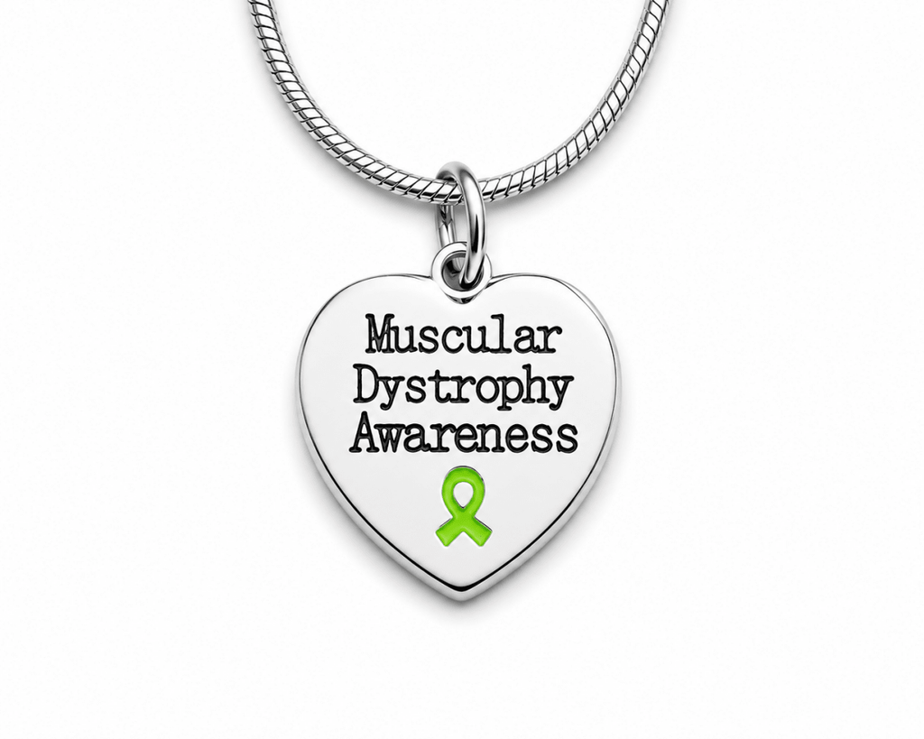 Muscular Dystrophy Awareness Heart Necklaces