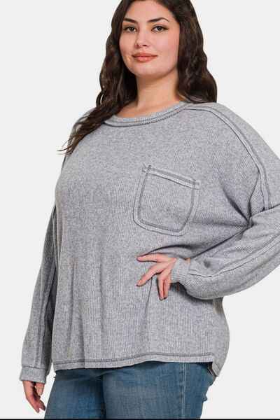 Contrast Stitching Sweatshirt