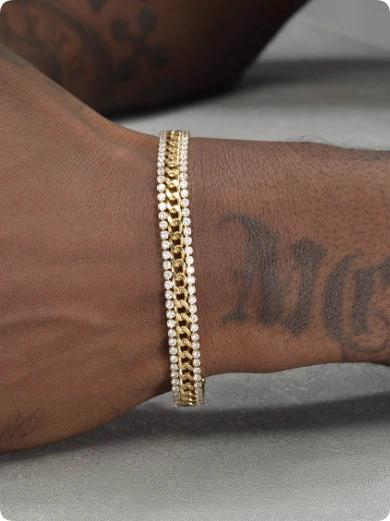 Men's Gold Tennis Bracelet