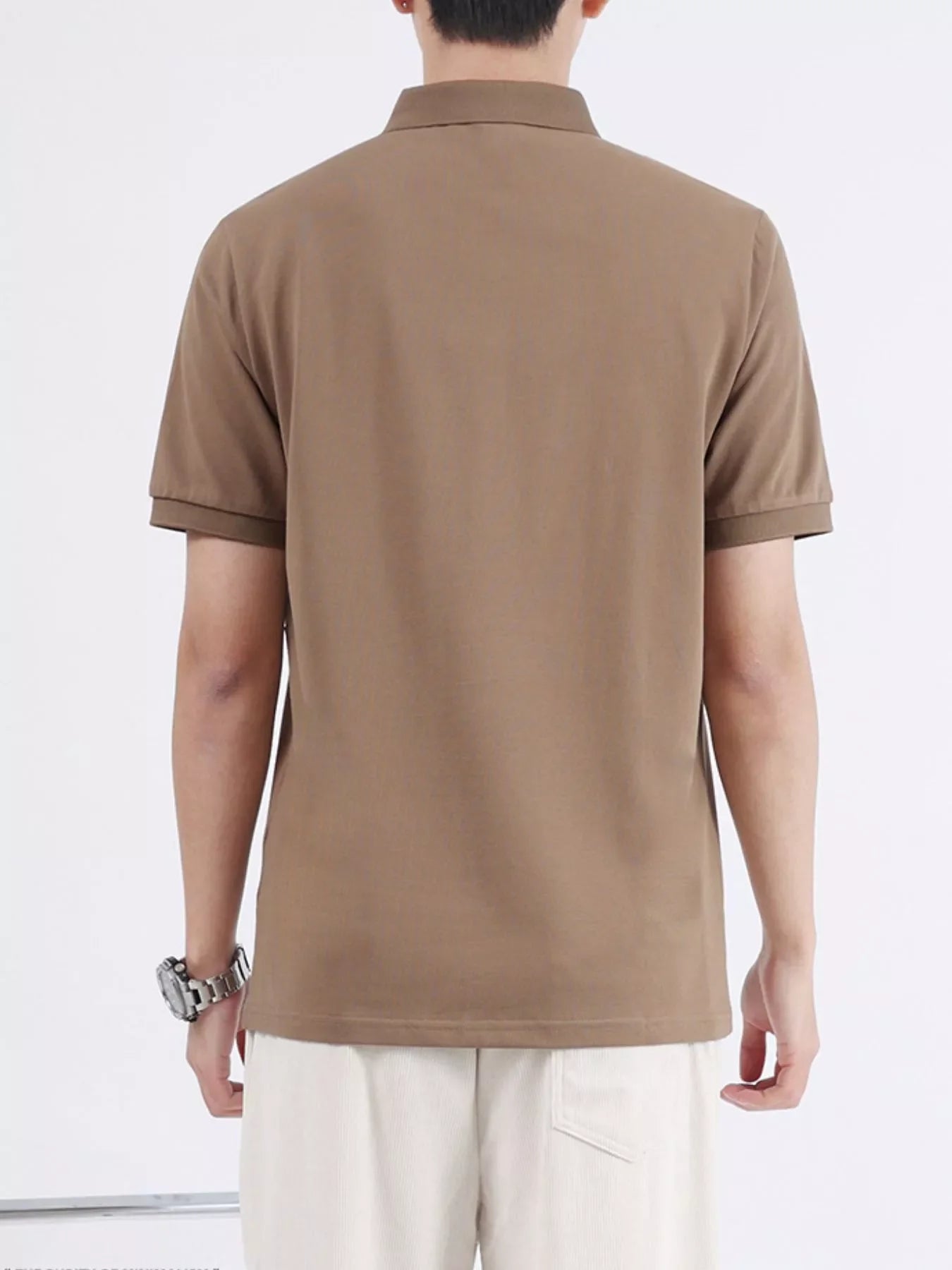 Men's Plus Size Color Block Casual Polo