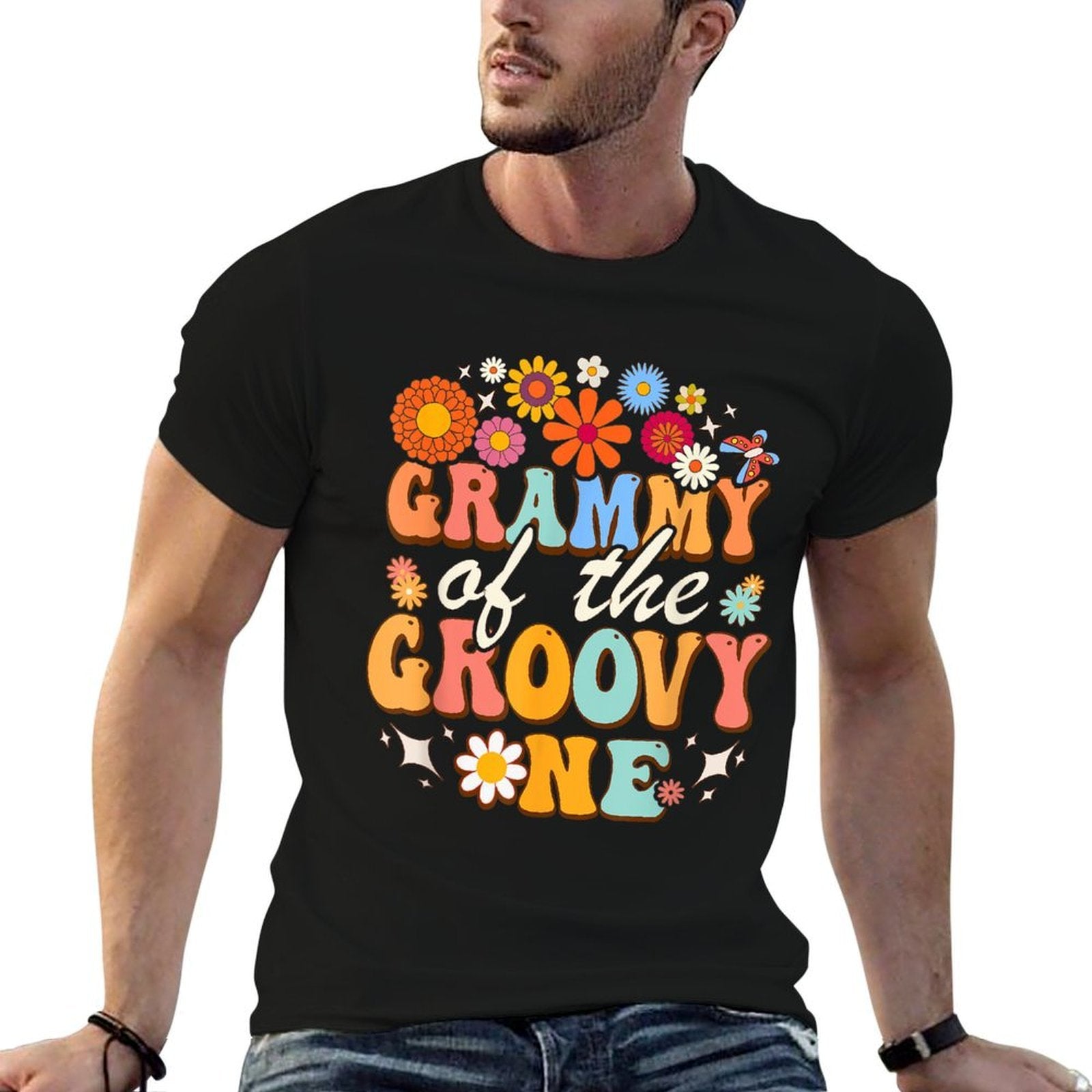 Grammy of Groovy One Matching Family First Birthday Party Comfortable T-Shirt