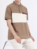 Men's Plus Size Color Block Casual Polo
