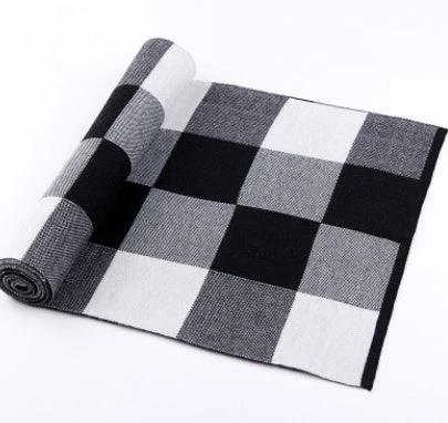 Men's Wool Plaid Scarf
