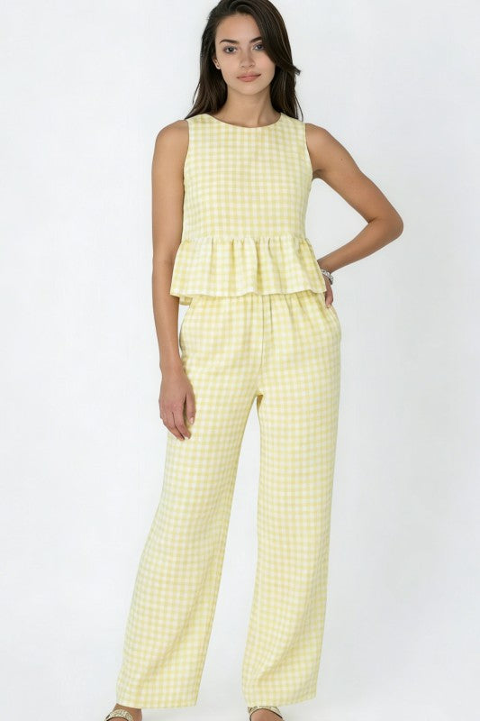 Gingham Pants & Top Set