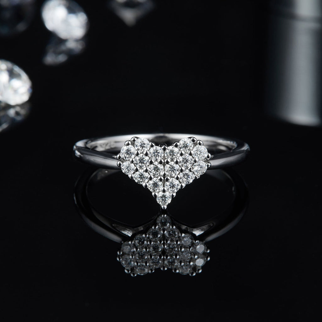 Sparkala™ Pure Sterling Silver Heart Ring