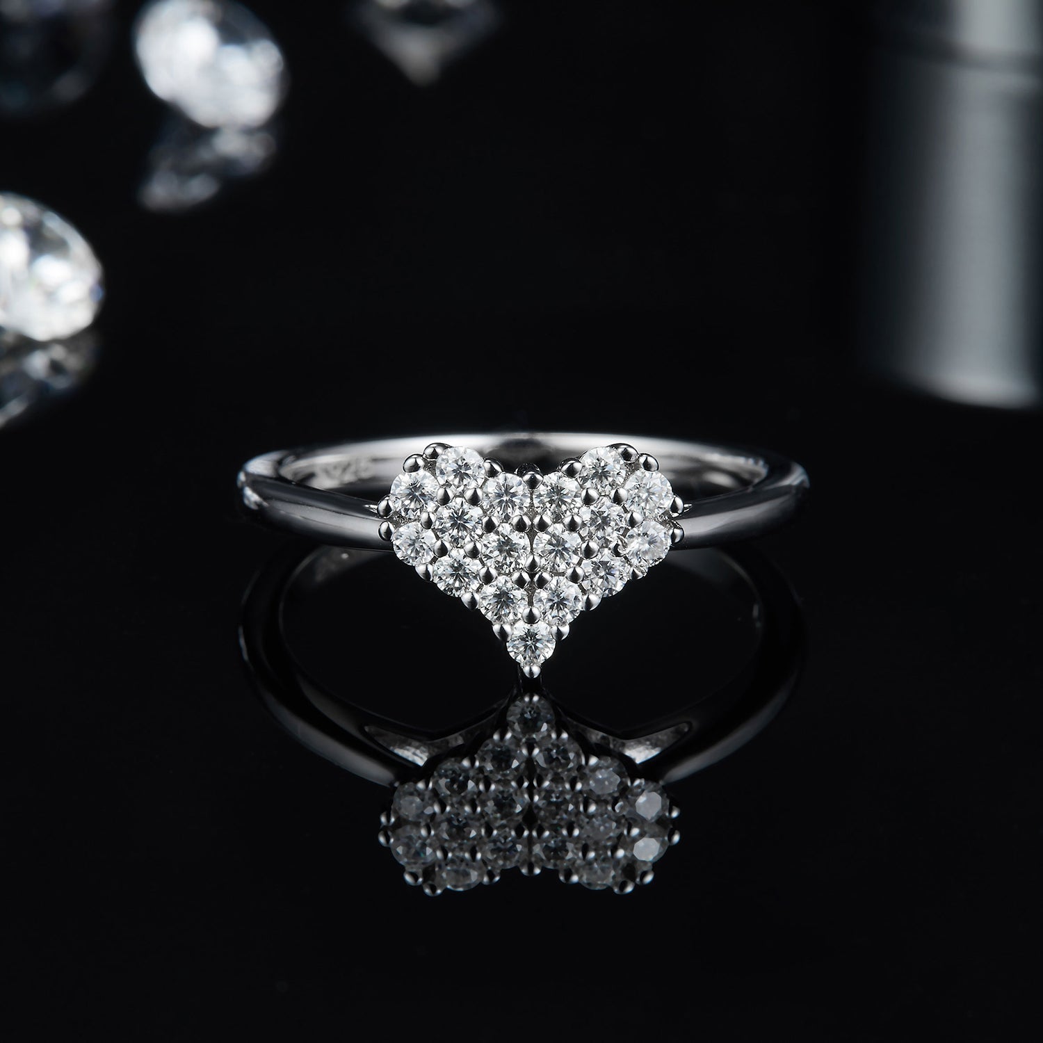Sparkala™ Pure Sterling Silver Heart Ring