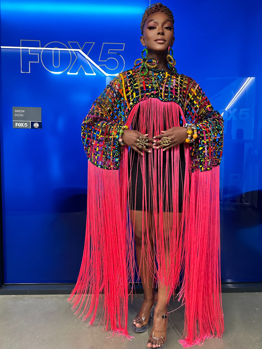 Makeda, Queen of Sheba Royal Fringe Cape/Cover-up