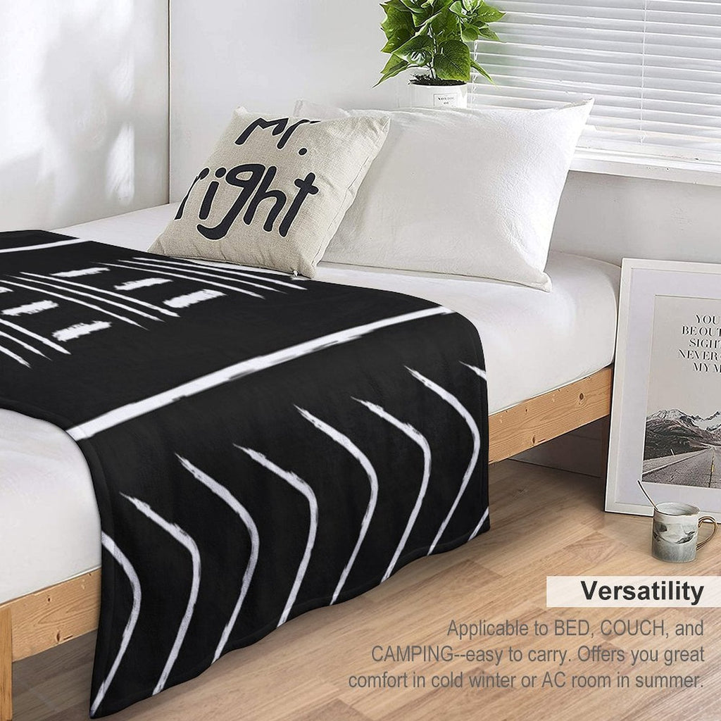 Black Mudcloth - Pillow Version Throw Blanket