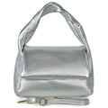 Italian Genuine Metallic Calf Leather Top-Handle Bag 262495