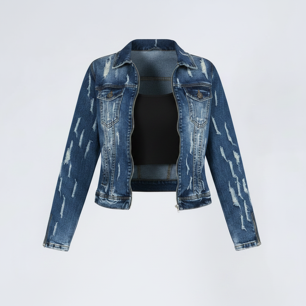 Distressed Denim Jacket