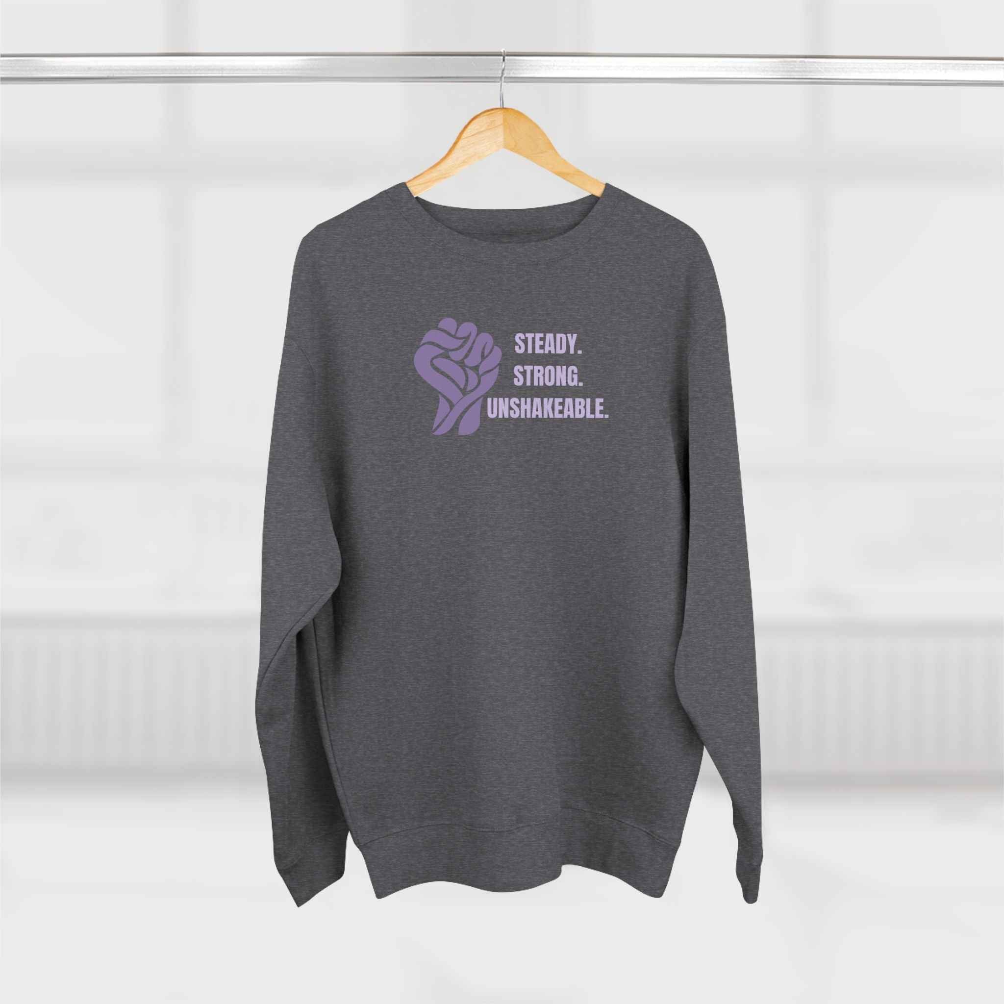 Steady. Strong. Unshakeable. — Epilepsy Awareness Sweatshirt
