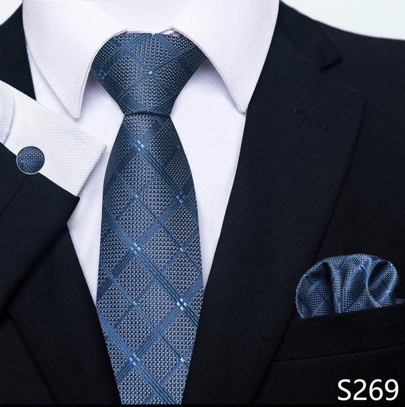 Men's Creative All-match Business Formal Wear Tie Scarf Cufflink Set