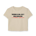 Caribbean Gal Wine Crop Baby Tee