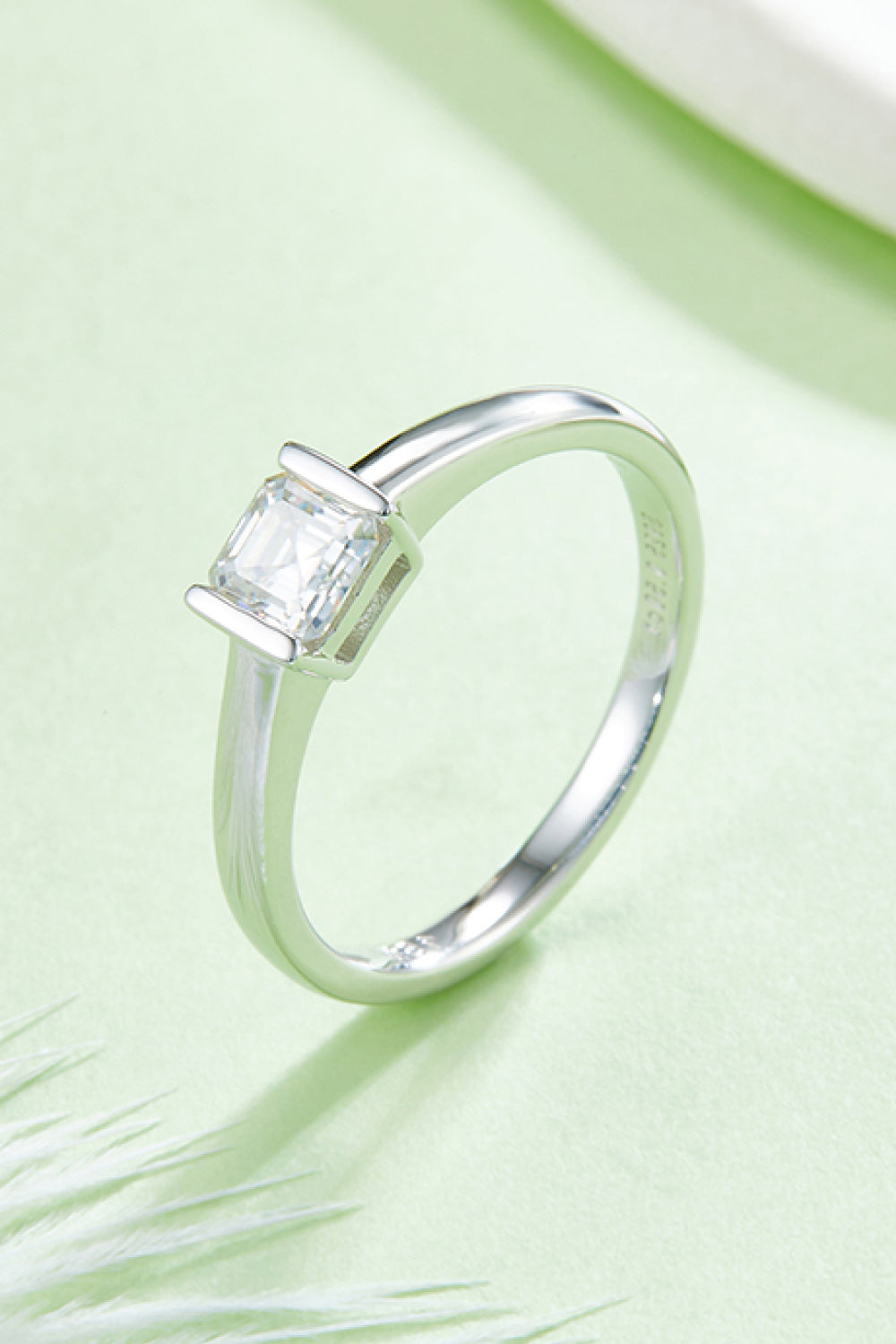 Brilliant Round Cut Sparkala™ Platinum Over Pure Sterling Silver Solitaire Ring