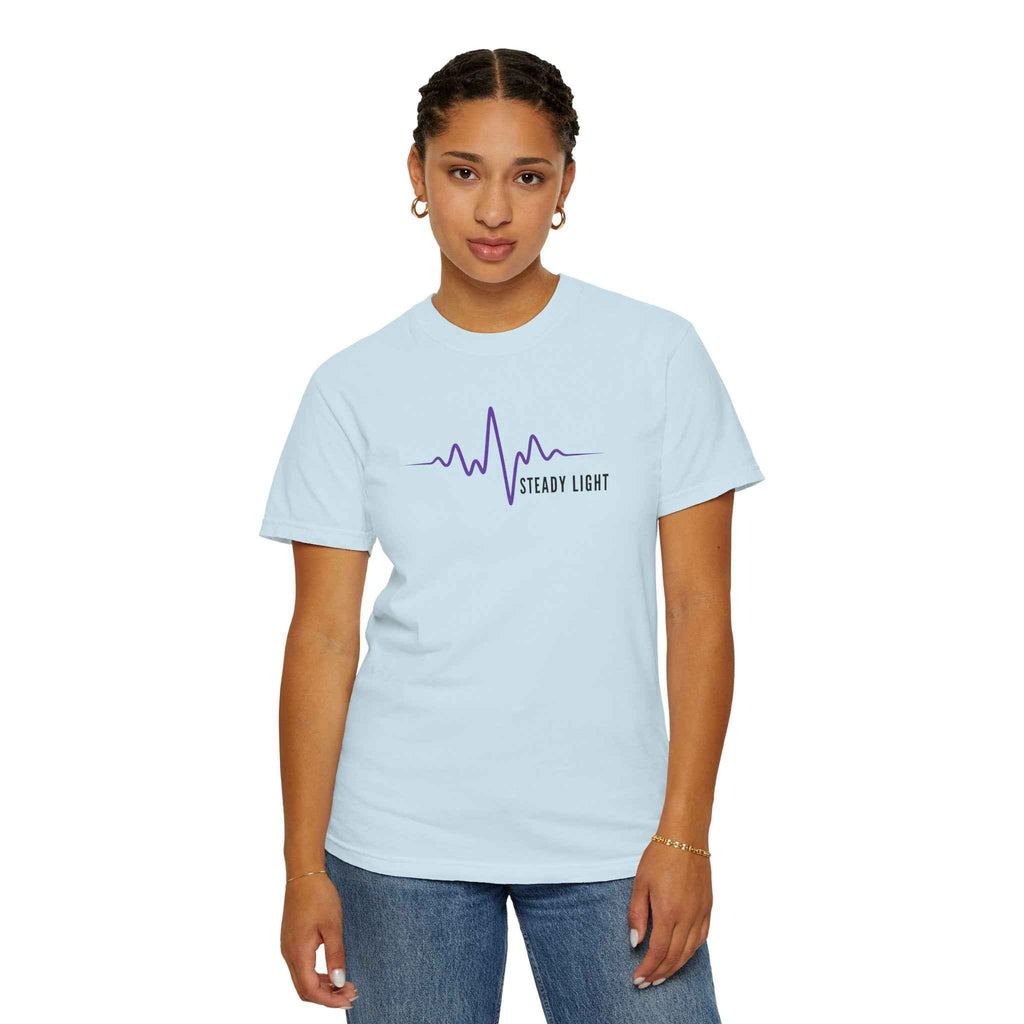 Steady Light EEG Wave T-Shirt – Minimal Epilepsy Awareness Graphic Tee