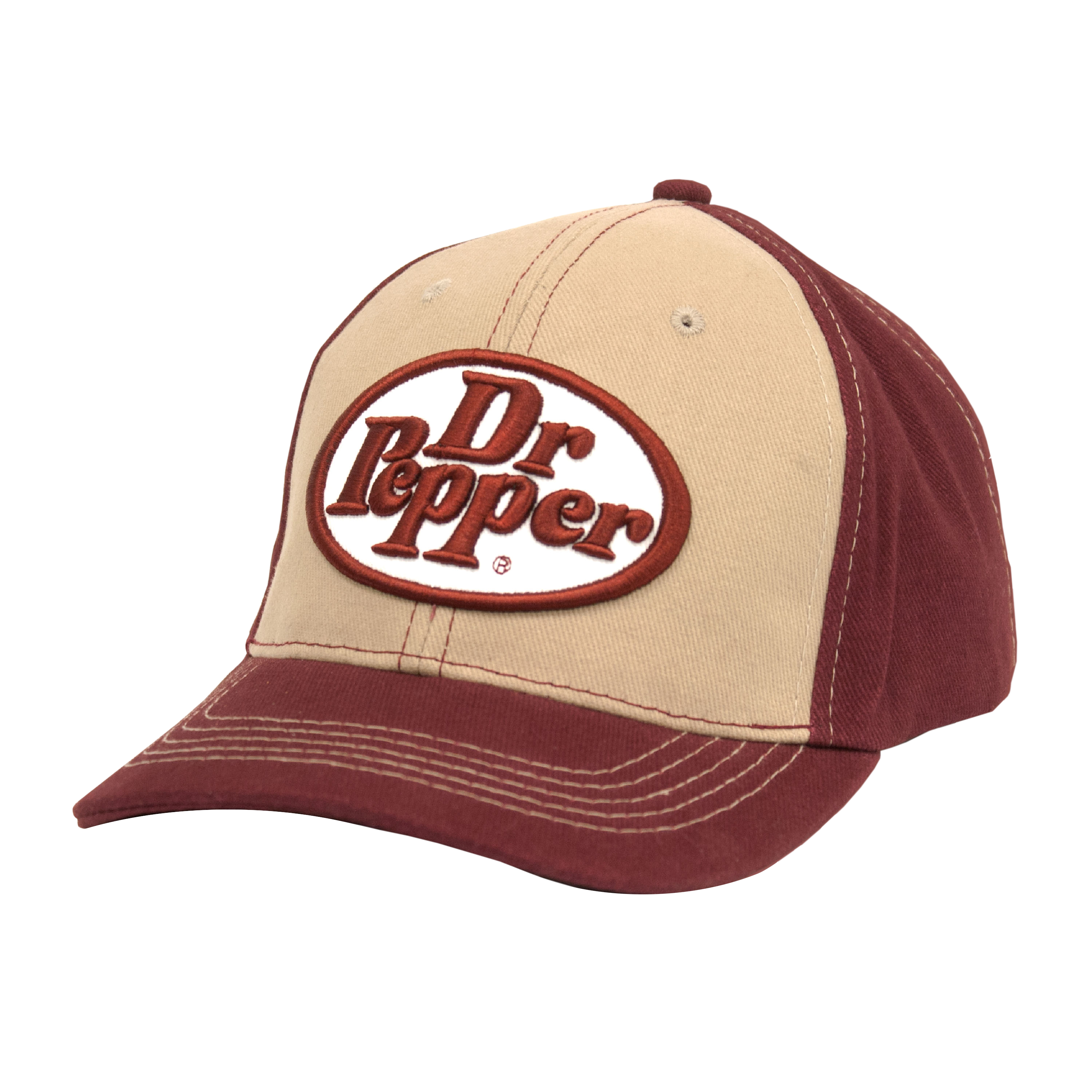 Dr Pepper Oval Logo Hat - Tan and Red
