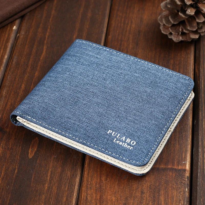 Men's Short Denim Fabric Wallet
