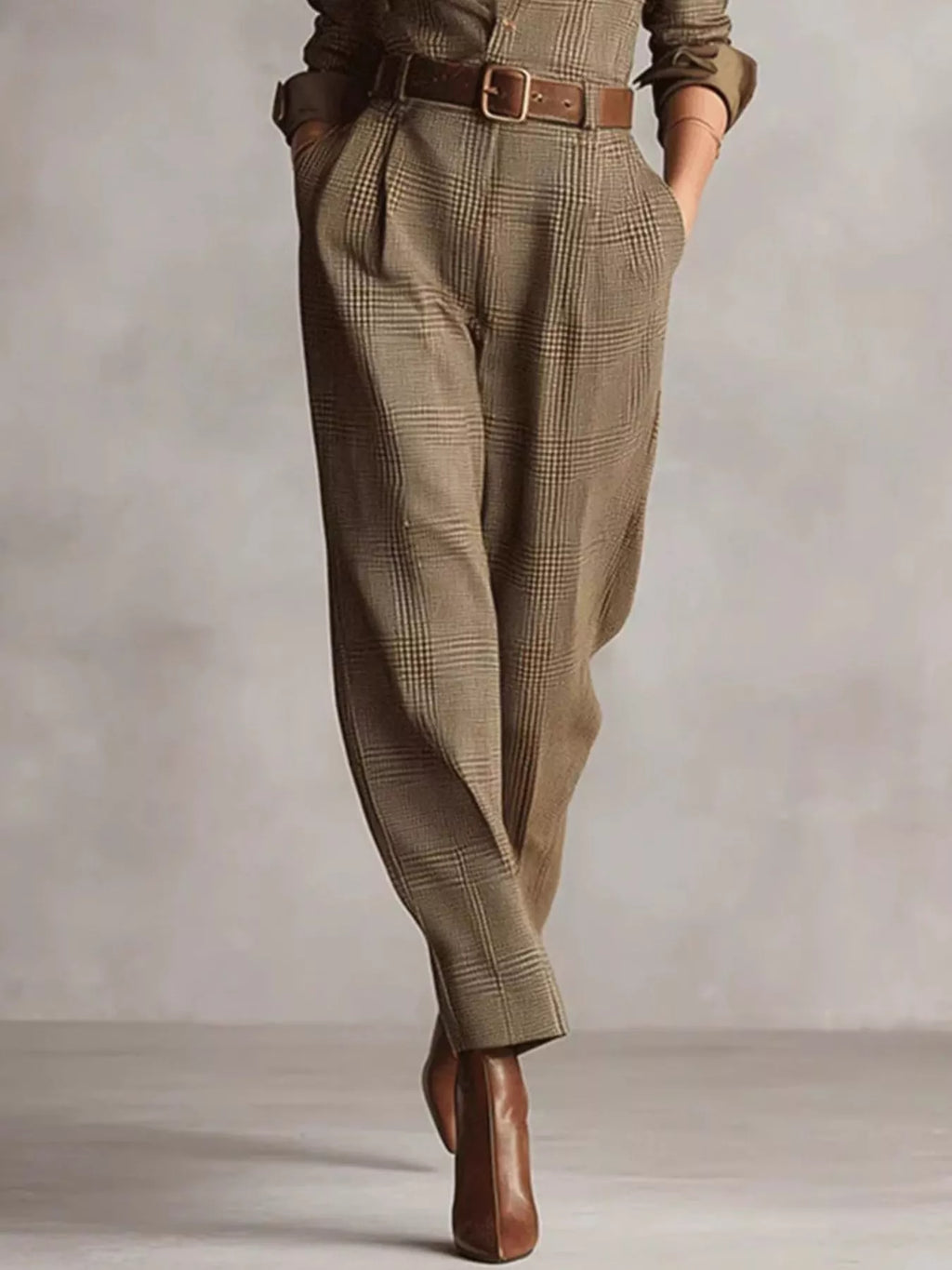 Button Front Jumpsuit - Long Sleeve Green Utility Style