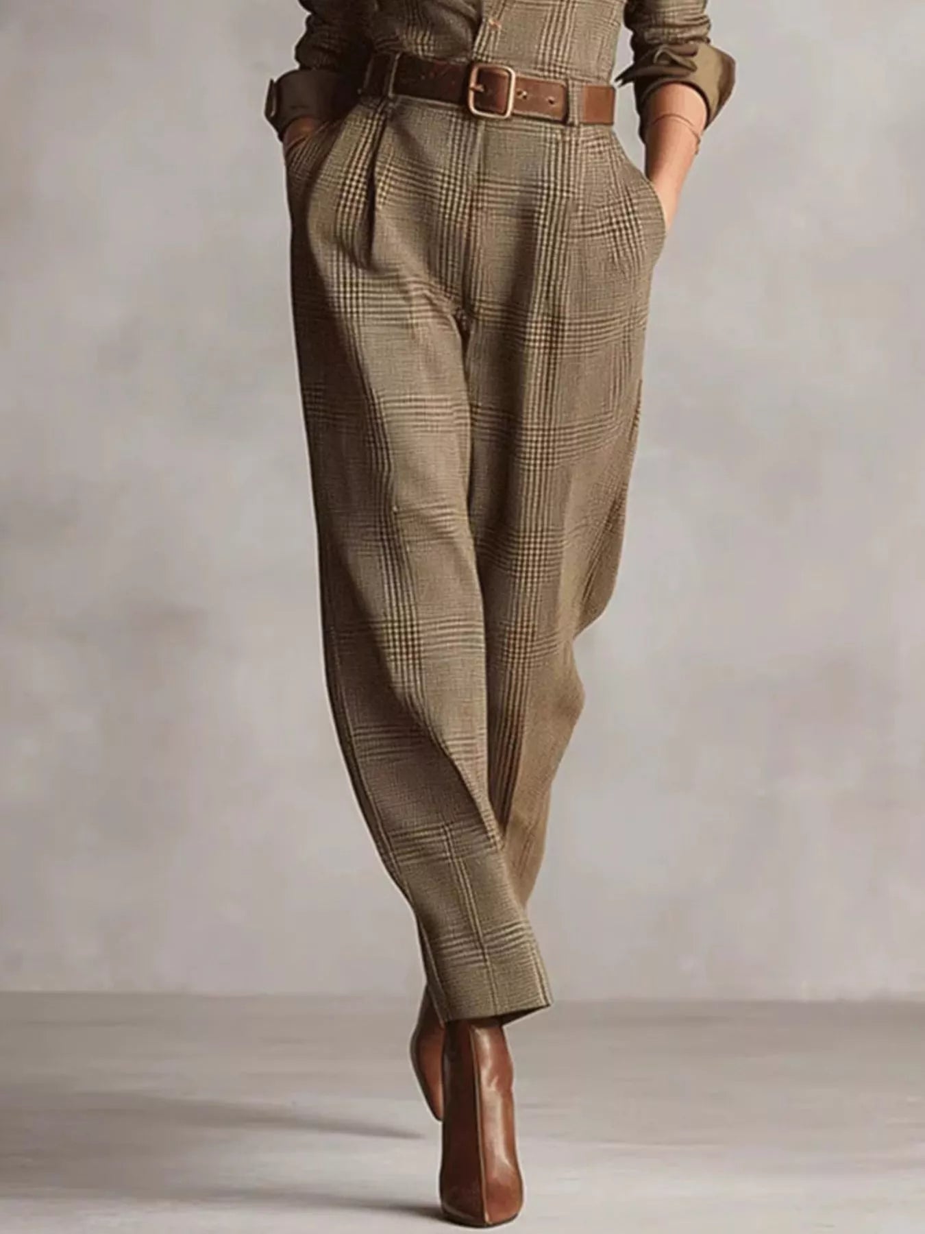 Button Front Jumpsuit - Long Sleeve Green Utility Style