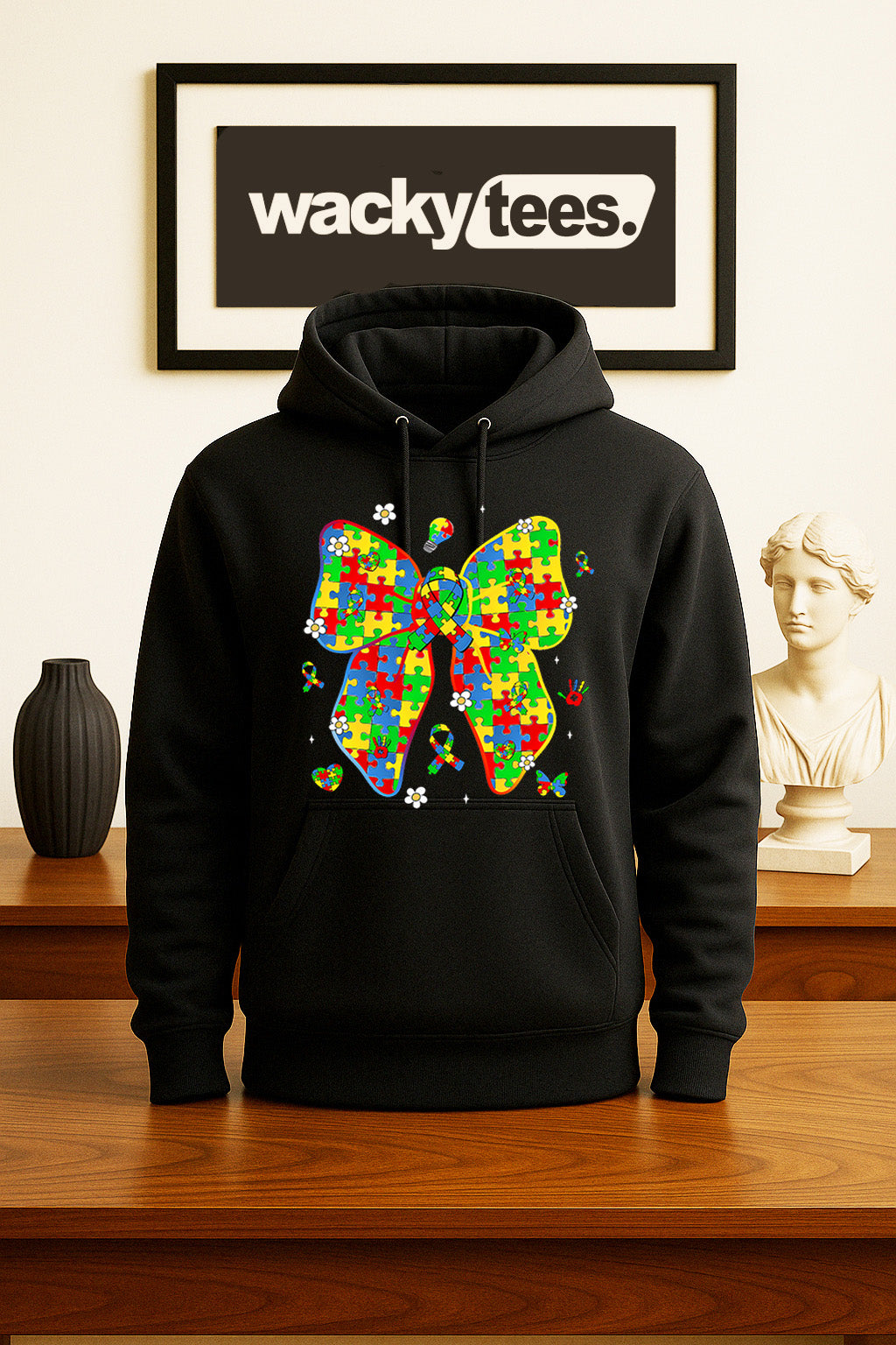 Autism Awareness Ribbon Graphic Tee Shirt
