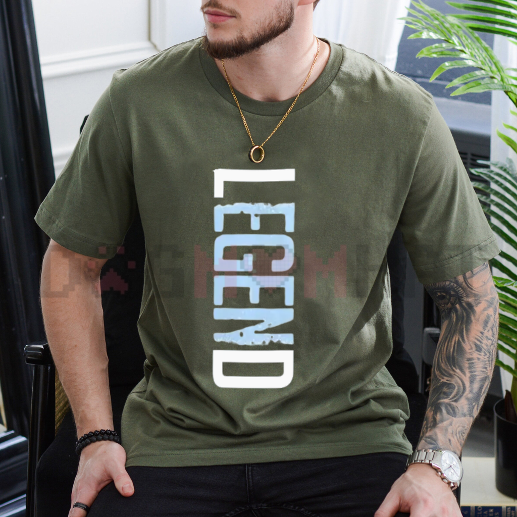 "LEGEND" Vertical Graphic Tee – Modern Minimalist Streetwear Shirt