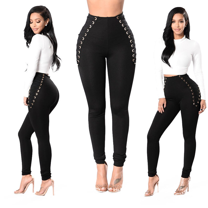 Women's Small Cross Strap Leggings Large Size Stitching See size chart under “more details”