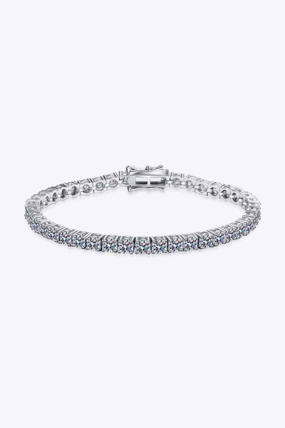 Moissanite Elegance Bracelet – Minimalist Design with 4.9 Carats of Sparkle See size chart under “more details”
