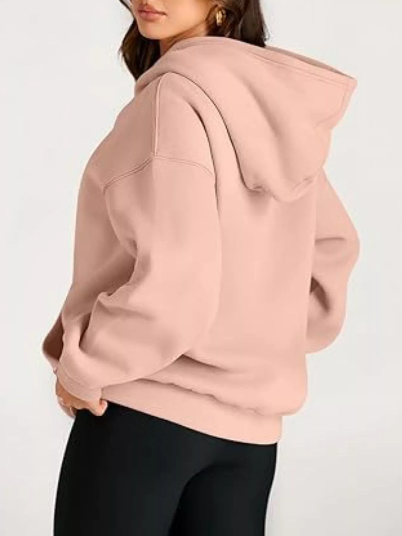Women's Kangaroo Pocket Long Sleeve Hoodie Comfortable Pullover