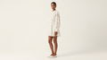 Ivory Organza Embroidered Mini Dress