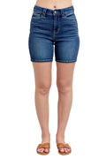 Judy Blue Full Size High Waist Bermudas Jeans W/ Back Flap Pockets Plus Size