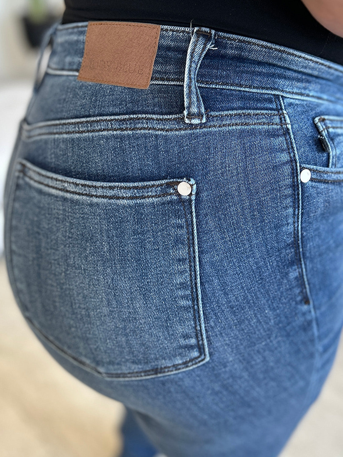 Judy Blue High Waist Distressed Skinny Jeans for Women Size Down Fit with Effortless Comfort