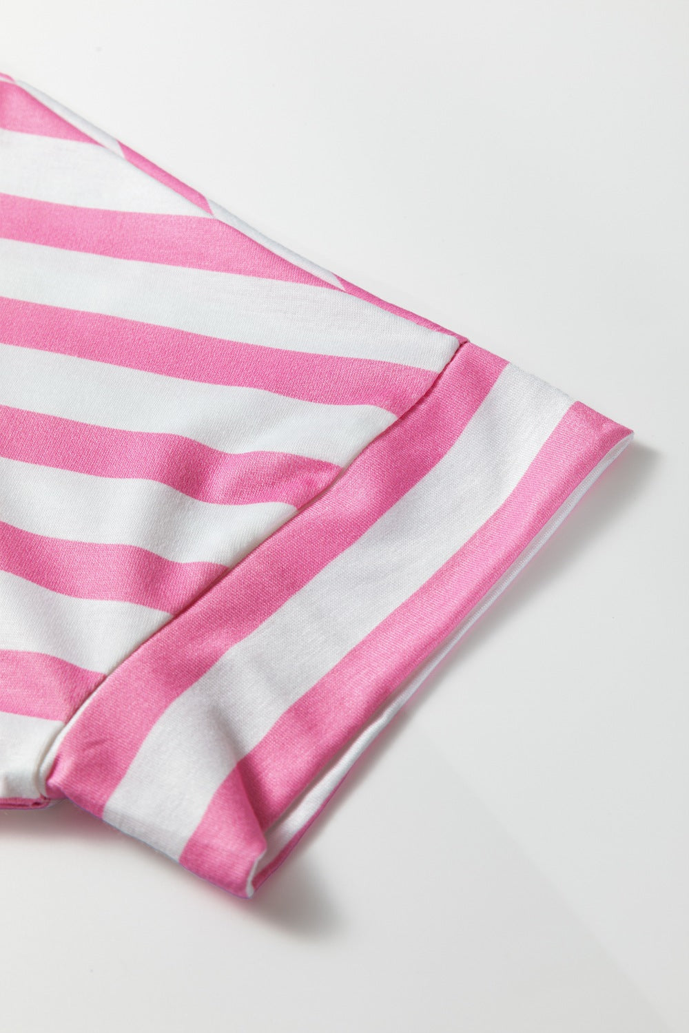 Women Striped V Neck Short Sleeve Casual T Shirt with Pocket