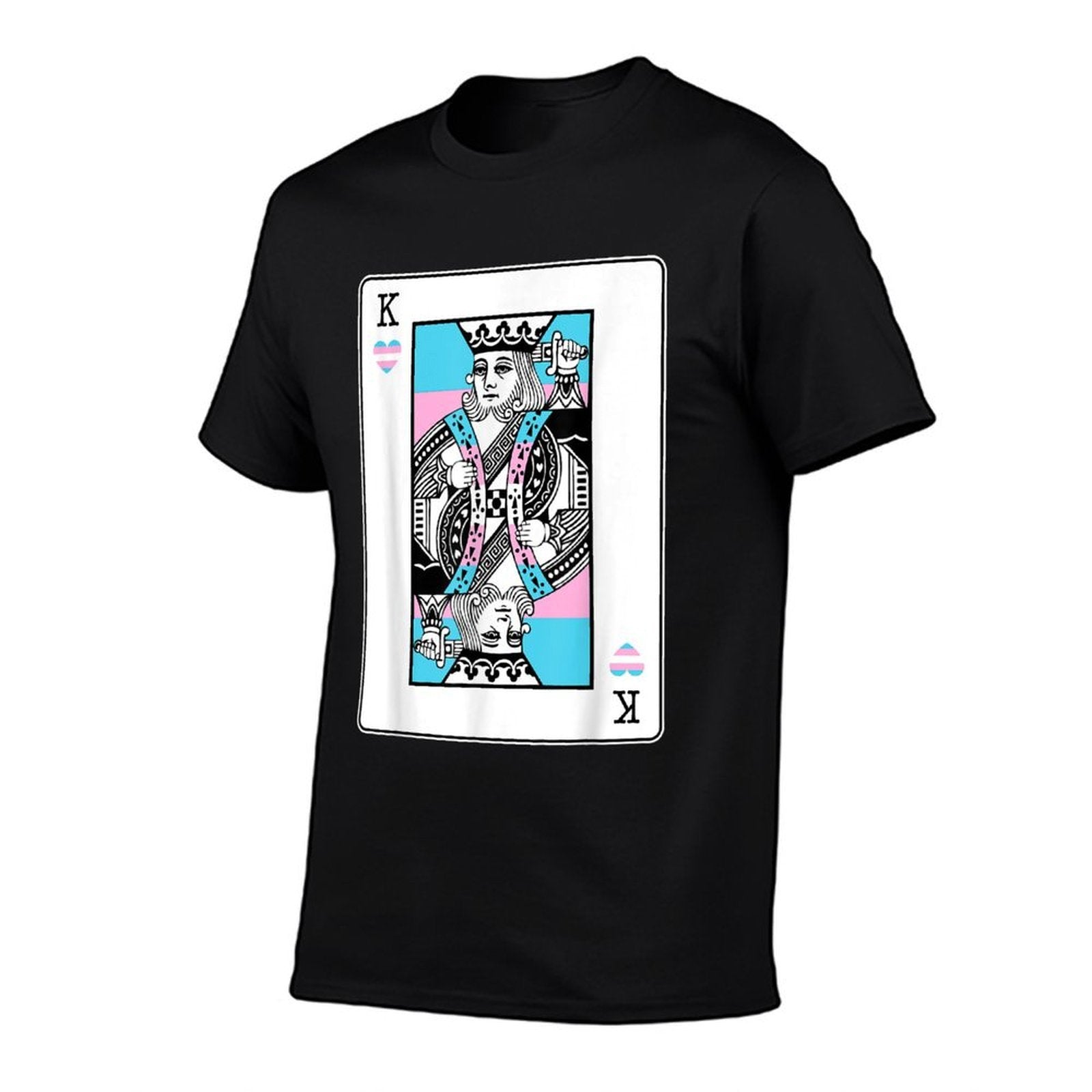Transgender King Of Hearts LGBT-Q Pride Couple Matching  Heathered Texture T-Shirt