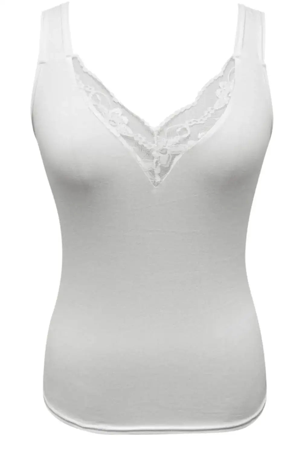 Plus Size Lace Detail V-Neck Tank Top