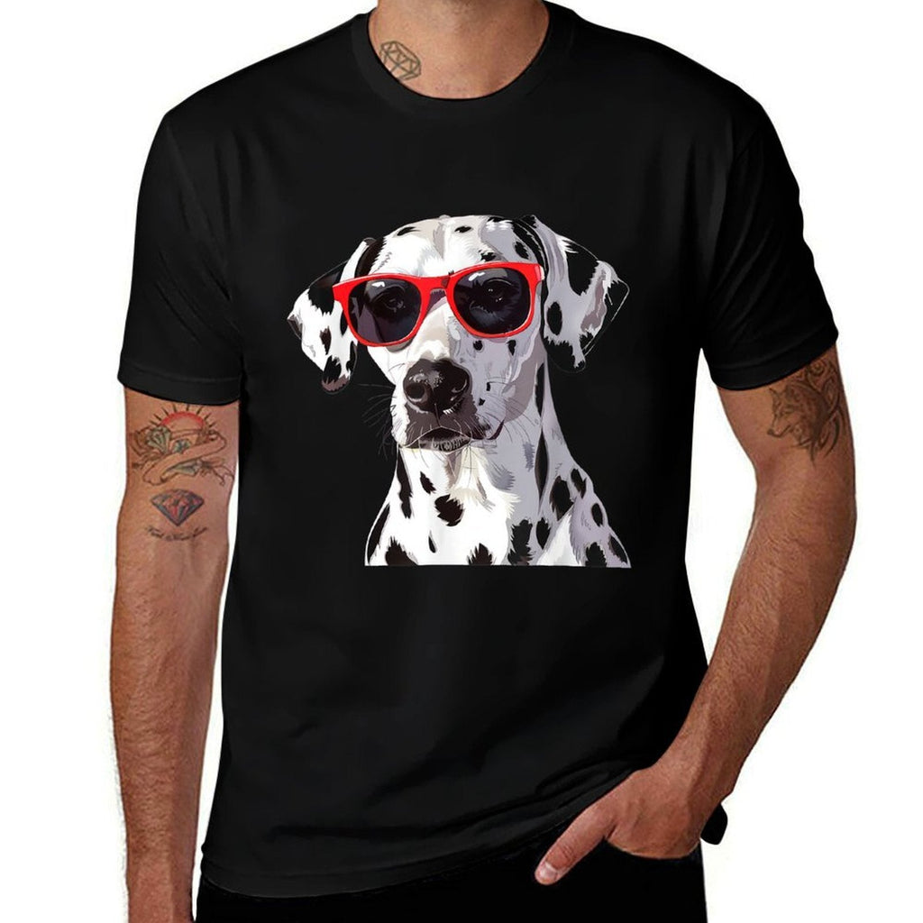 Ödalmatiandog Dalmatian Dog Sunglasses, Small, Black  Versatile T-Shirt