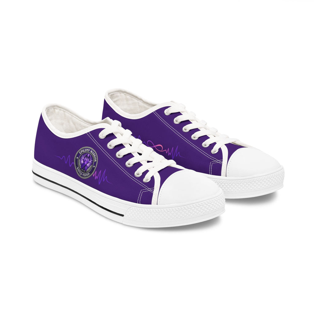 Epilepsy Warrior – Purple Awareness Low Top Sneakers
