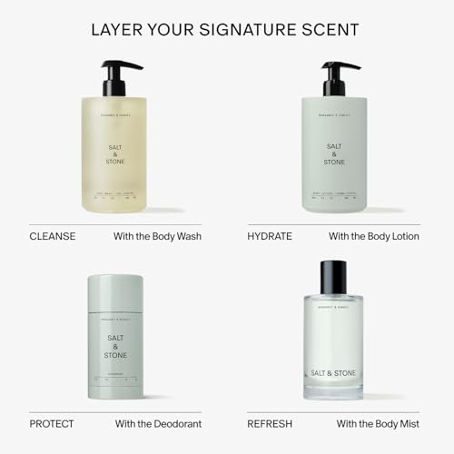 Salt & Stone Body Wash with Antioxidants for Deep Moisture | For Women & Men, Sulfate, Paraben, & Dye Free, Leaving Skin Soft and Hydrated