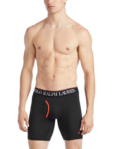 POLO RALPH LAUREN Men's Underwear Boxer Briefs Pack, 3-Pack, 4D Flex Cooling Microfiber Underwear, Wicking Boxer Briefs