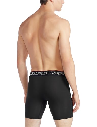 POLO RALPH LAUREN Men's Underwear Boxer Briefs Pack, 3-Pack, 4D Flex Cooling Microfiber Underwear, Wicking Boxer Briefs