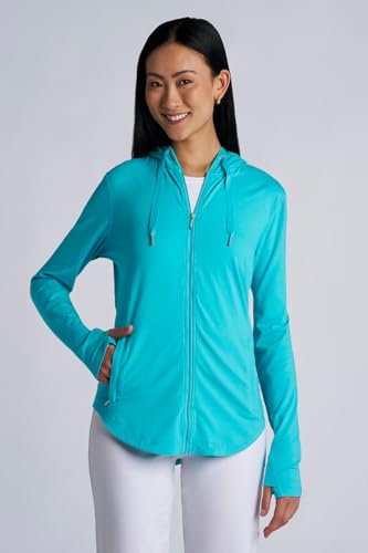 Coolibar Women's Zip-Up Hoodie - UPF 50+ Sun Protection - LumaLeo