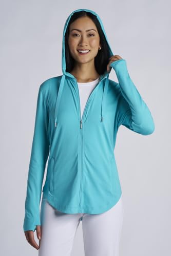 Coolibar Women's Zip-Up Hoodie - UPF 50+ Sun Protection - LumaLeo