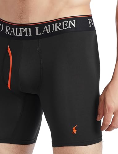 POLO RALPH LAUREN Men's Underwear Boxer Briefs Pack, 3-Pack, 4D Flex Cooling Microfiber Underwear, Wicking Boxer Briefs