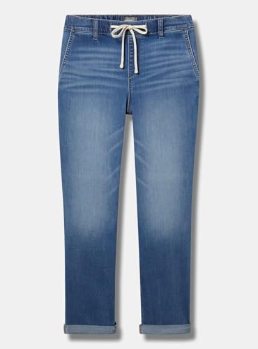 Torrid Women's Plus Size Weekend Boyfriend Mid-Rise Jean