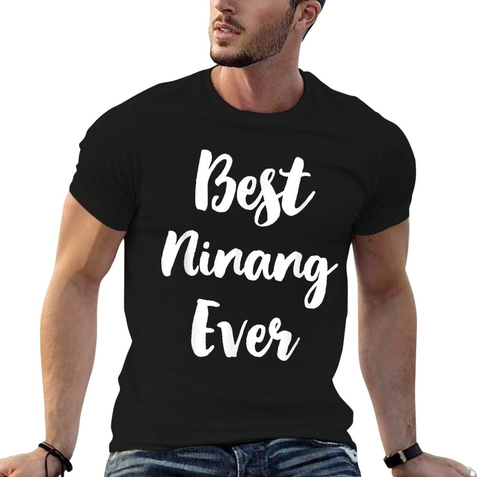 Best Ninang Ever Family Cool Funny  Slim-fit Cut T-Shirt