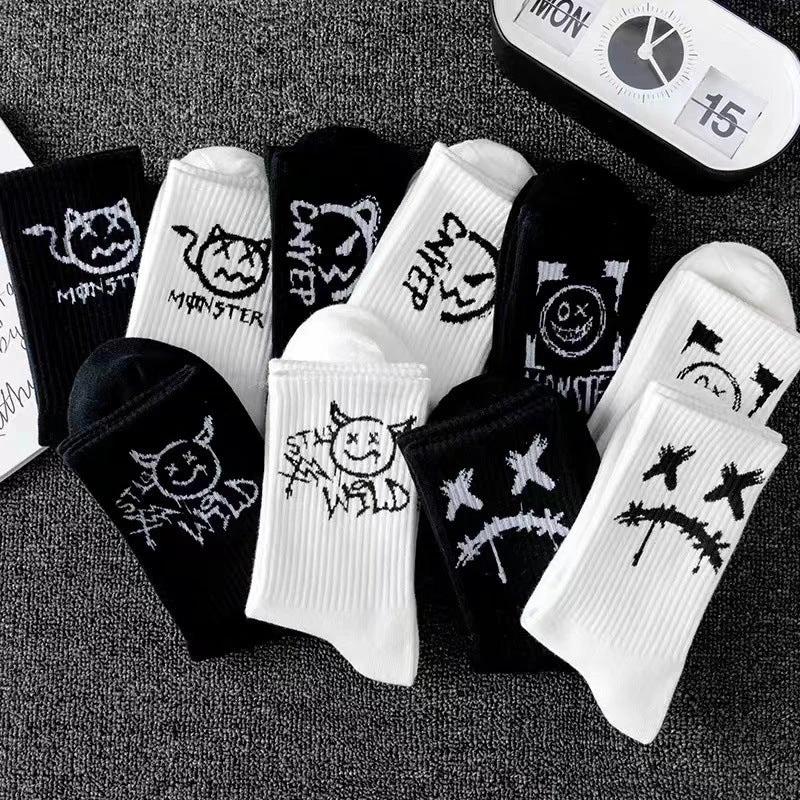 Men's Black And White Socks
