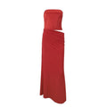 Women's Tube Top Back Tied Slim Fit Temperament Red Dress